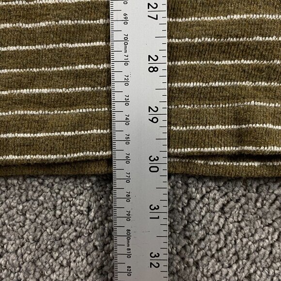 J. Jill Cotton Brown Striped Tunic Women's 3X Long Sleeve Vented Hem Sweater - Picture 7 of 10